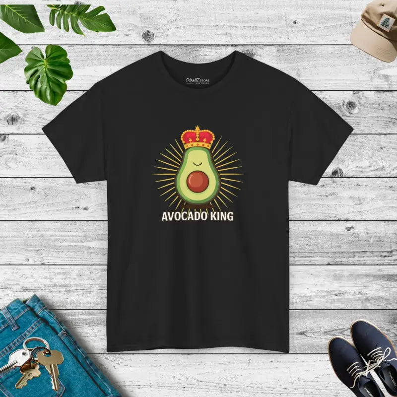 Rock your Style with the Avocado King Heavy Cotton Tee - Black / s T-shirt