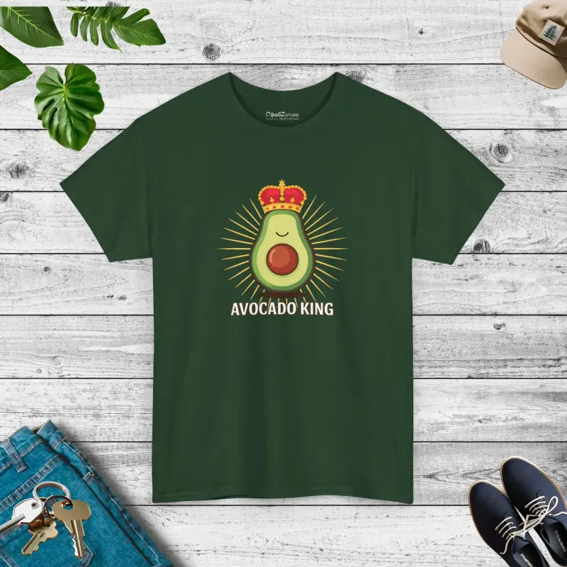 Rock your Style with the Avocado King Heavy Cotton Tee - Forest Green / s T-shirt