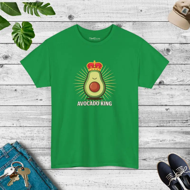 Rock your Style with the Avocado King Heavy Cotton Tee - Irish Green / s T-shirt