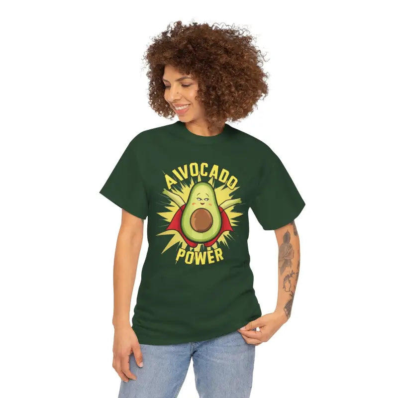 Avocado Power T-shirt: Elevate your Style with Comfort and Durability - Forest Green / s T-shirt