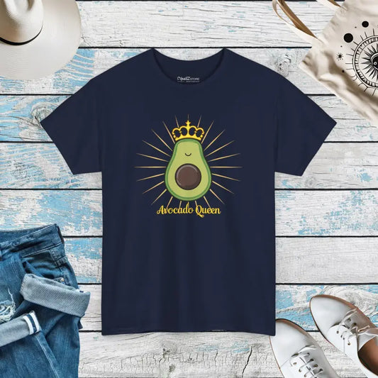 Avocado Queen Heavyweight Cotton Tee for Unisex Style - Navy / s T-shirt