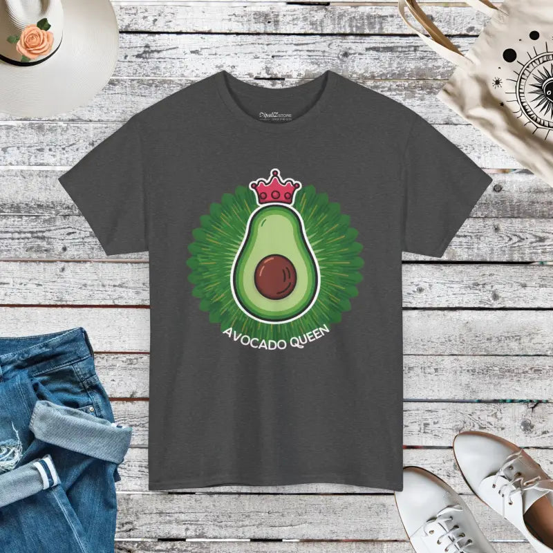 Rock the Guac: Heavy Cotton Avocado Tee for All - Dark Heather / s T-shirt