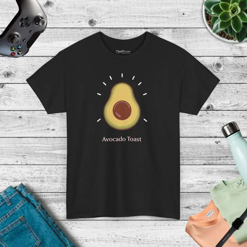 Avocado Toast Heavy Cotton Tee: Ultimate Wardrobe Staple - Black / s T-shirt