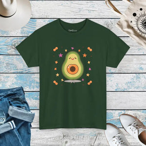 Cotton Avocado Tee - Comfy Women’s Fashion Style - Dipaliz - Forest Green / s - T-shirts