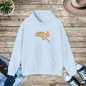 Hoodie - Chameleon Mood Shifter - Colorful Tropical Graphics - Dipaliz s / Light Blue