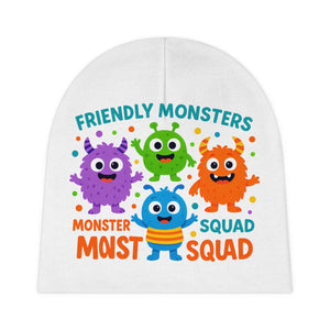 Soft Baby Beanie - Friendly Monsters Interlock Knit - Dipaliz - & Toddler Hats