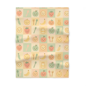 Pastel Fruits Soft Fleece – Cozy Baby Blanket - Dipaliz - Blankets