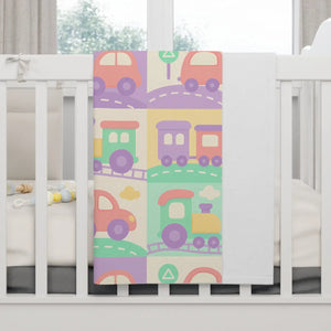 Pastel Cars Baby Blanket – Planes Fleece - Dipaliz - Blankets