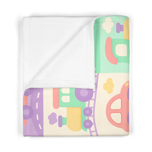 Pastel Cars Baby Blanket – Planes Fleece - Dipaliz - Blankets