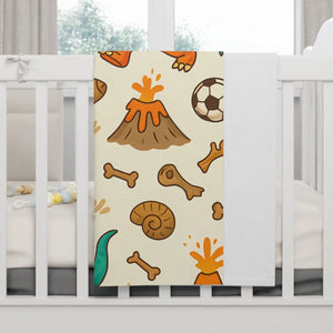 Baby Dinosaurs Fleece – Pastel Nursery Blanket - Dipaliz - Blankets
