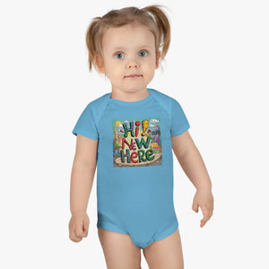 Luxe I’m New Here Baby Onesie - Cotton Snap Closure - Dipaliz - One-pieces