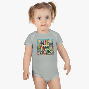 Luxe I’m New Here Baby Onesie - Cotton Snap Closure - Dipaliz - One-pieces
