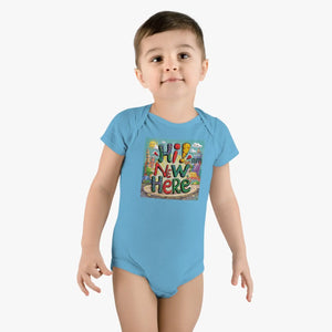 Luxe I’m New Here Baby Onesie - Cotton Snap Closure - Dipaliz - One-pieces
