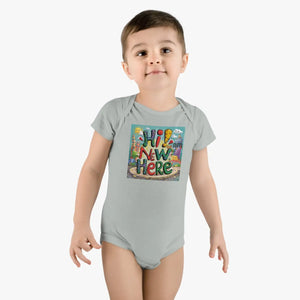 Luxe I’m New Here Baby Onesie - Cotton Snap Closure - Dipaliz - One-pieces