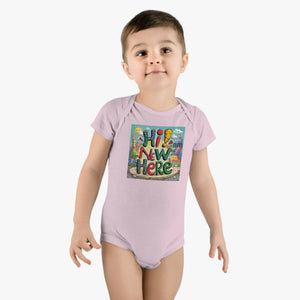 Luxe I’m New Here Baby Onesie - Cotton Snap Closure - Dipaliz - One-pieces
