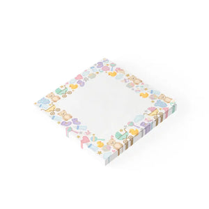 Baby Shower Note Pads - Teddy and Rubber Duck Border - Dipaliz - 3’’ x / White - Paper Products