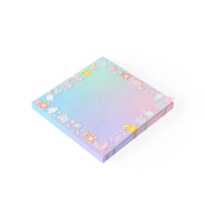 Pastel Baby Border Note Pads - Shower Sticky Notes - Dipaliz - Paper Products