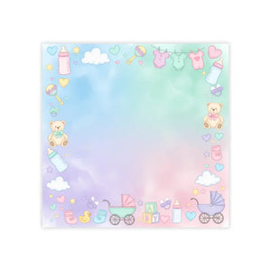 Baby Shower Note Pads - Pastel Nursery Border Sticky Notes - Dipaliz - Paper Products
