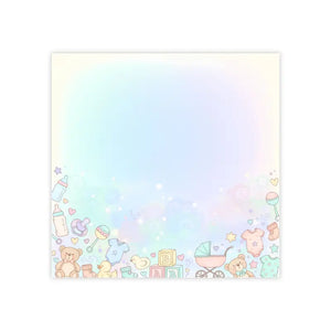 Pastel Nursery Sticky Notes - Baby Shower Rainbow Cloud Design - Dipaliz - 4’’ x / White - Paper Products