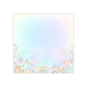 Pastel Baby Icons Shower Sticky Notes - Post-it Pads - Dipaliz - 4’’ x / White - Paper Products