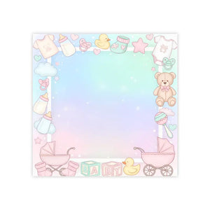 Post-it Note Pads - Baby Shower Themed Sticky Notes - Dipaliz - 4’’ x / White - Paper Products