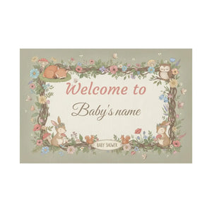 Custom Woodland Baby Shower Yard Sign Forest Friends - Dipaliz - Sidewalk & Signs