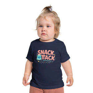 Soft Cotton Baby Tee - Snack Attack Cute Monster - Dipaliz - T-shirts