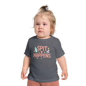 Cute Pastel Baby Bodysuit Tee - Spit Happens Cotton - Dipaliz - Kids Clothes
