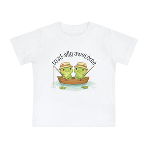 Soft Cotton Baby Tee - Awesome Frog Fishing - Dipaliz - T-shirts
