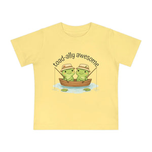 Soft Cotton Baby Tee - Awesome Frog Fishing - Dipaliz - T-shirts