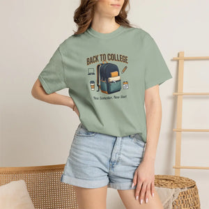 Back to College T‑shirt, Backpack & Study Essentials Tee - T-shirts