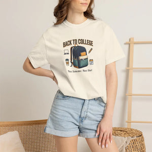 Back to College T‑shirt, Backpack & Study Essentials Tee - T-shirts