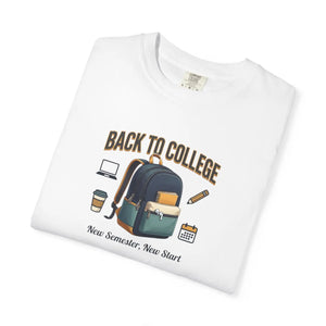 Back to College T‑shirt, Backpack & Study Essentials Tee - T-shirts