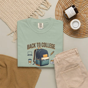 Back to College T‑shirt, Backpack & Study Essentials Tee - T-shirts