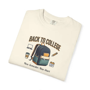 Back to College T‑shirt, Backpack & Study Essentials Tee - T-shirts