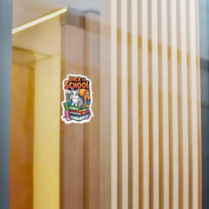 School Cat Vinyl Decal Sleek Satin Finish Style Dipaliz - Decorative Stickers