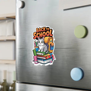 School Cat Vinyl Decal Sleek Satin Finish Style Dipaliz - Decorative Stickers