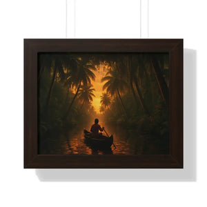 Kerala’s Backwaters Gallery Canvas - Framed Horizontal Print - Dipaliz - 14″ x 11″ / Walnut - Prints