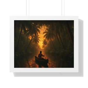 Kerala’s Backwaters Gallery Canvas - Framed Horizontal Print - Dipaliz - 20’’ x 16’’ / White - Prints