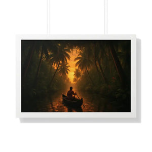 Kerala’s Backwaters Gallery Canvas - Framed Horizontal Print - Dipaliz - 30’’ x 20’’ / White - Prints