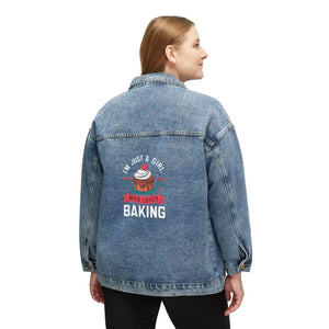 Bake Queen Oversized Denim Jacket - Street Style Statement - Dipaliz - Medium Wash / s - Coats & Jackets