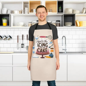 Chic Beige Apron with Tie-back Closure and Sewn-in Care Label - Dipaliz - one Size / Black - Aprons