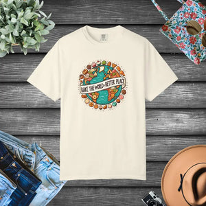 Earth Day Apparel Garment-dyed Tee - Eco-friendly Casual Wear - Dipaliz - Ivory / s - T-shirts