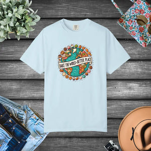 Earth Day Apparel Garment-dyed Tee - Eco-friendly Casual Wear - Dipaliz - Chambray / s - T-shirts