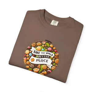 Unisex Garment-dyed Tee - Bake the World Design - Dipaliz - T-shirts