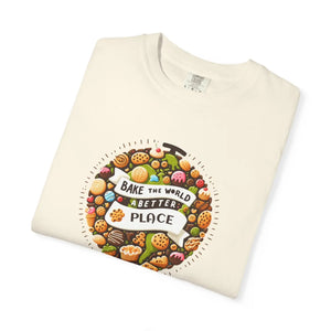 Unisex Garment-dyed Tee - Bake the World Design - Dipaliz - T-shirts