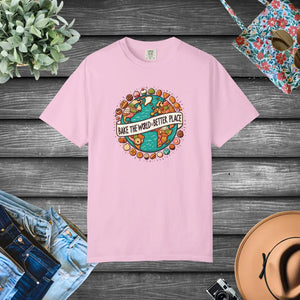 Eco Garment-dyed Tee - Bake the World Earth Day - Dipaliz - T-shirts