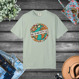 Eco Garment-dyed Tee - Bake the World Earth Day - Dipaliz - T-shirts