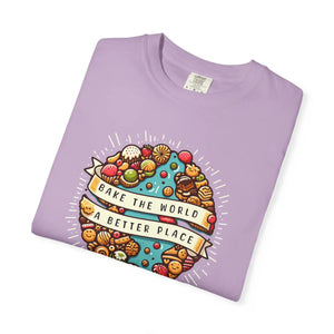 Vibrant Unisex Garment-dyed Tee - Fun Baking Design - Dipaliz - T-shirts