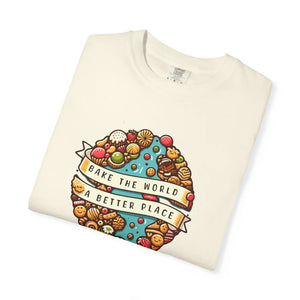 Vibrant Unisex Garment-dyed Tee - Fun Baking Design - Dipaliz - T-shirts